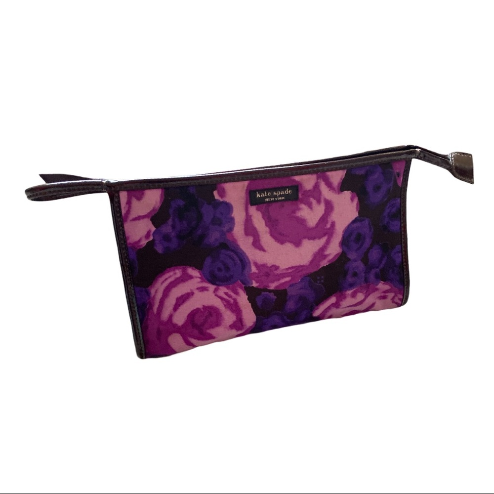 Kate Spade Makeup Bag Purple Floral Print